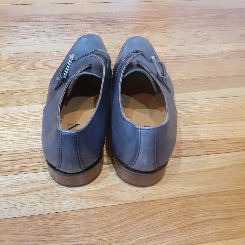 JWN Easton Monk Strap  Men Leather Italian Shoe Gray  Size M 10.5 JWN - Picture 3 of 5